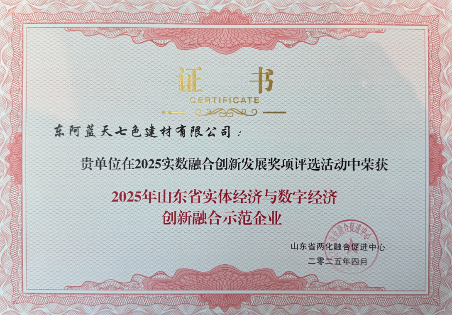 2025年山東省實(shí)體經(jīng)濟(jì)與數(shù)字經(jīng)濟(jì)創(chuàng)新融合示范企業(yè)